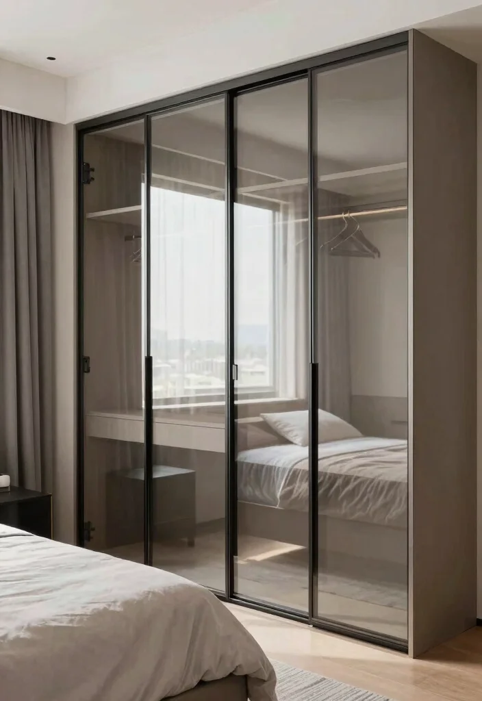 16 Bedroom Closet Door Ideas For The Year Twenty Twenty Six 5. Sliding Glass Doors for Modern Aesthetic