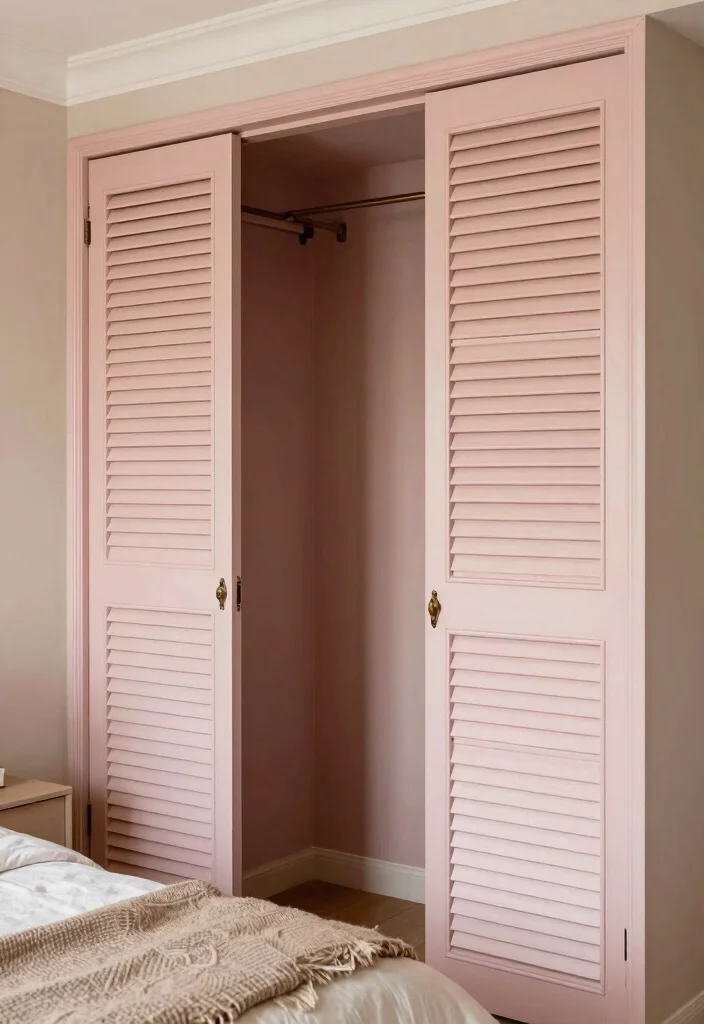 16 Bedroom Closet Door Ideas For The Year Twenty Twenty Six 8. Stylish Shutter Doors