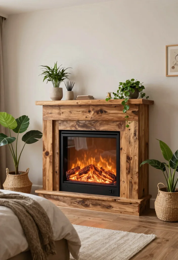 16 Built In Electric Fireplace Bedroom Ideas For Custom Design 15. Eco Friendly Choices