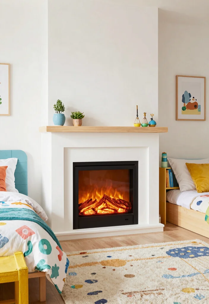 16 Built In Electric Fireplace Bedroom Ideas For Custom Design 5. Family Friendly Spaces