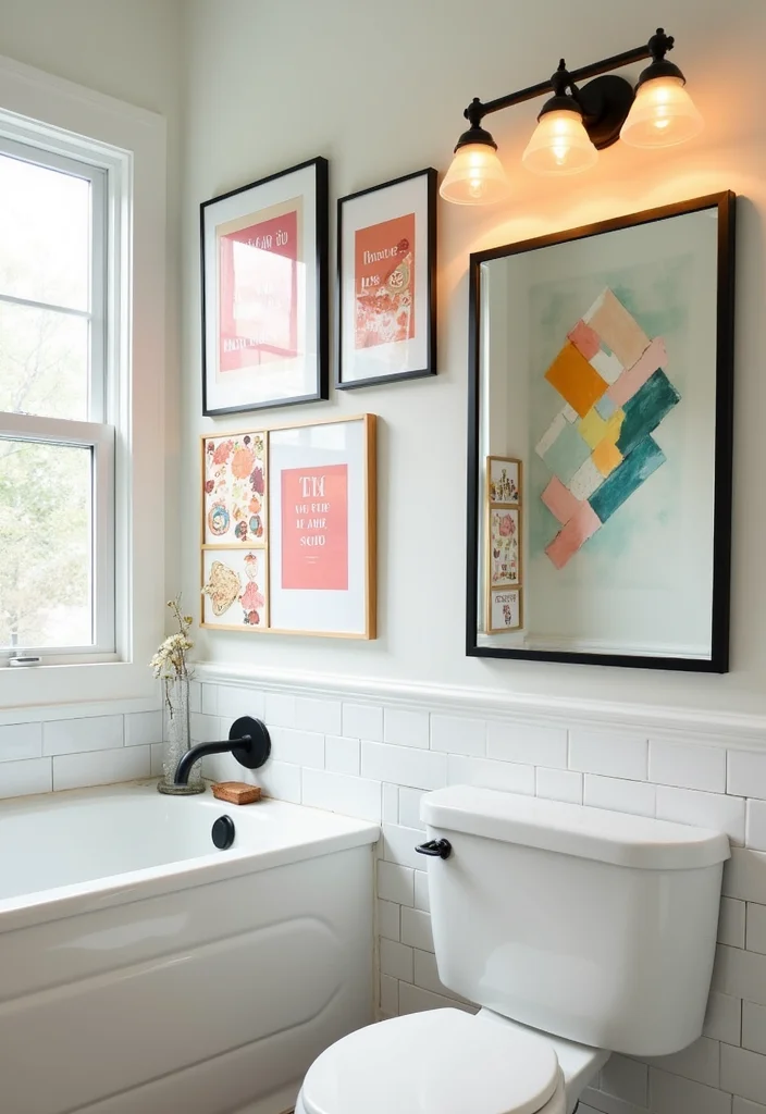 16 DIY Bathroom Ideas For A Budget Makeover 8. DIY Wall Art