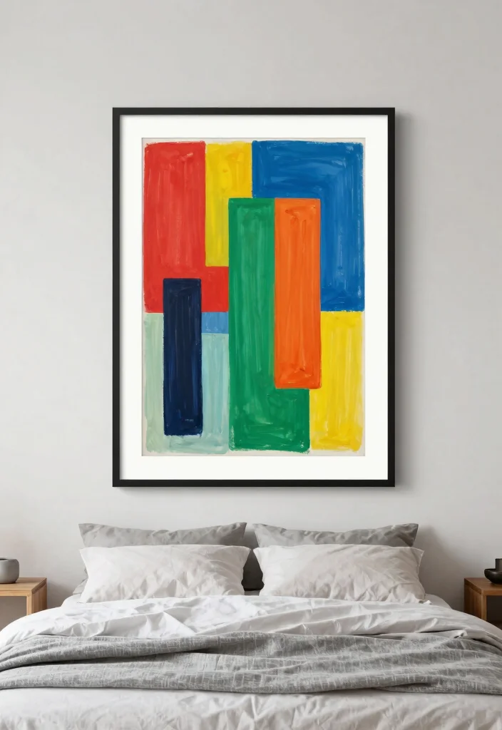 16 Long Narrow Bedroom Layout Ideas For Better Flow 10. Statement Artwork