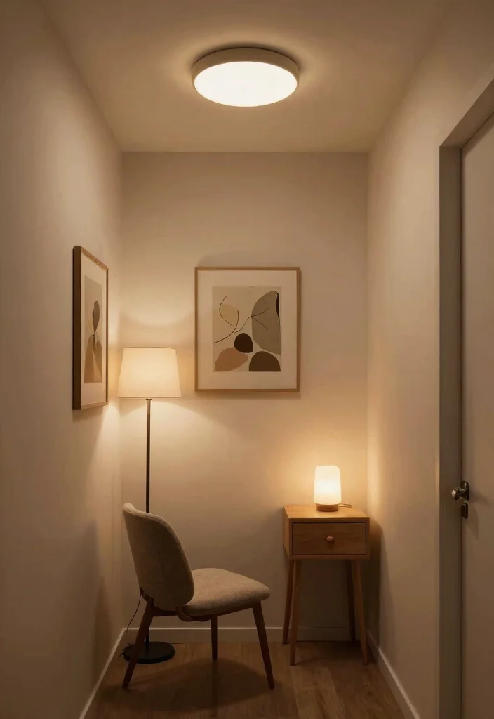 16 Long Narrow Bedroom Layout Ideas For Better Flow 4. Layered Lighting