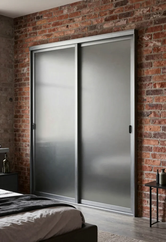 16 Sliding Bedroom Closet Door Ideas For Smooth Modern Style 6. Industrial Chic Designs
