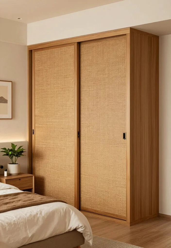 16 Sliding Bedroom Closet Door Ideas For Smooth Modern Style 7. Textured Panels