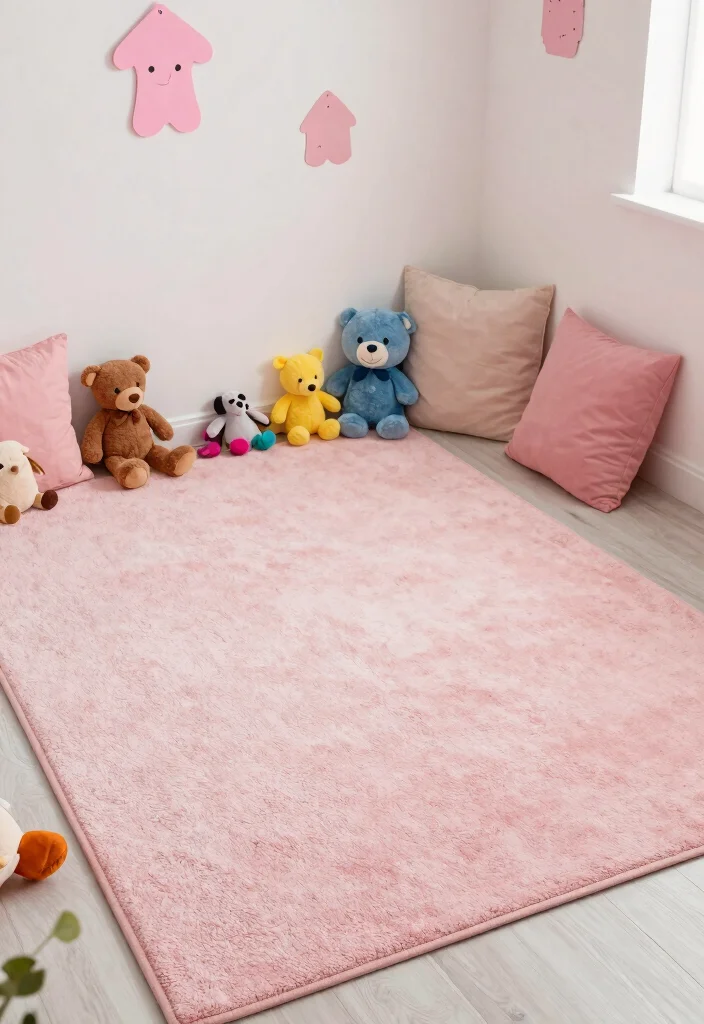 16 Toddler Girl Pink Bedroom Ideas That Feel Magical 12. Soft Pink Rugs