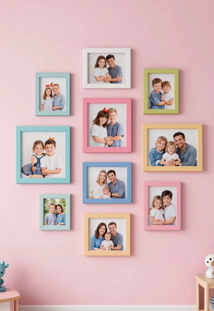 16 Toddler Girl Pink Bedroom Ideas That Feel Magical 15. Family Photo Gallery