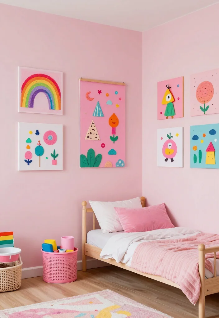 16 Toddler Girl Pink Bedroom Ideas That Feel Magical 16. Creative DIY Projects
