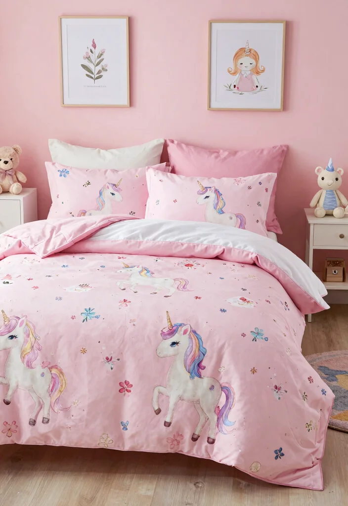 16 Toddler Girl Pink Bedroom Ideas That Feel Magical 4. Dreamy Pink Bedding Sets