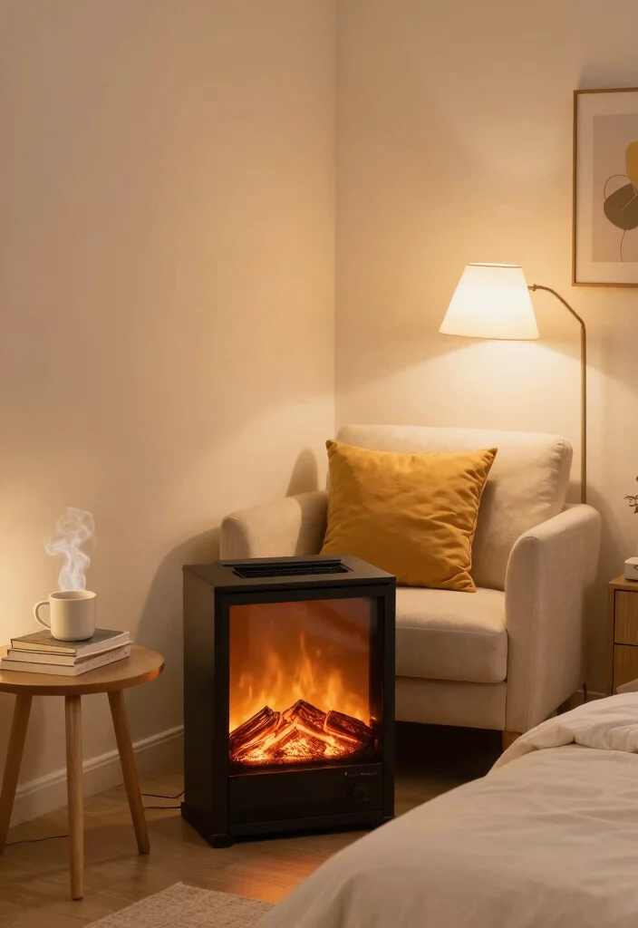 17 Electric Fireplace Bedroom Wall Ideas For Cozy Nights 8. Cozy Corner Fireplace Nook