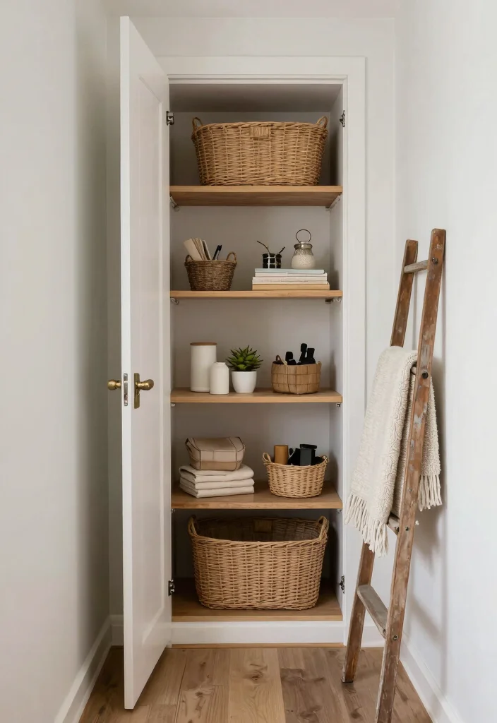 17 Long Narrow Bedroom Aesthetic Ideas That Look Intentional 14. Use Open Storage Solutions