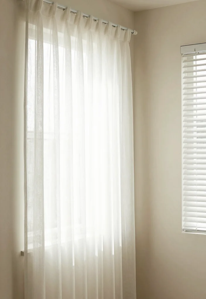 17 Long Narrow Bedroom Aesthetic Ideas That Look Intentional 16. Opt for Minimalist Window Treatments