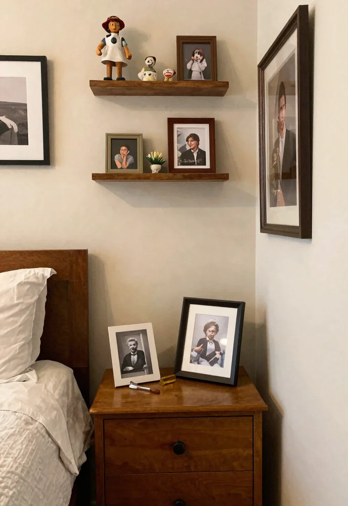 17 Long Narrow Bedroom Aesthetic Ideas That Look Intentional 8. Personal Touches with Decor