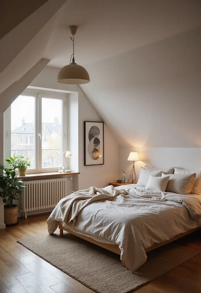 25 Attic Loft Bedroom Ideas That Make the Most of Every Angle 11. Contemporary Comfort