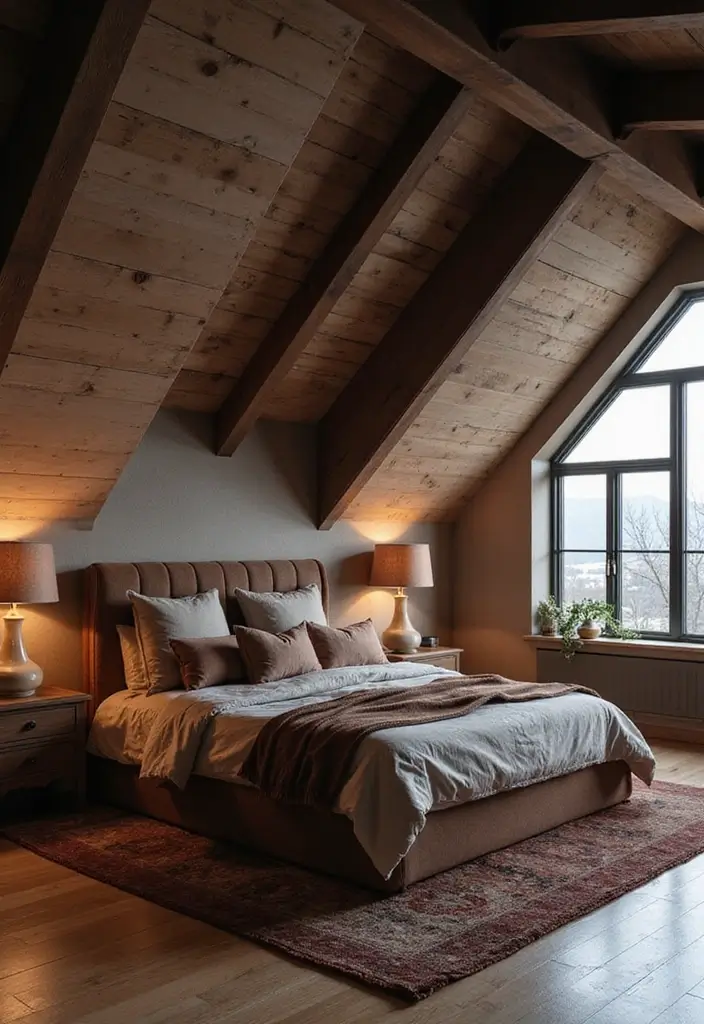 25 Attic Loft Bedroom Ideas That Make the Most of Every Angle 15. Sleek Luxury