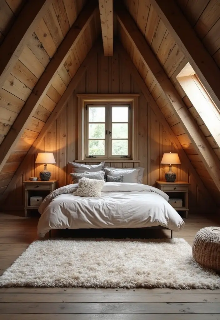 25 Attic Loft Bedroom Ideas That Make the Most of Every Angle 2. Rustic Charm