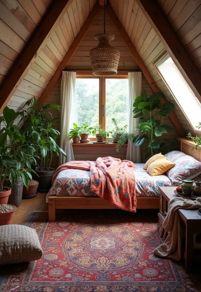 25 Attic Loft Bedroom Ideas That Make the Most of Every Angle 3. Bohemian Bliss