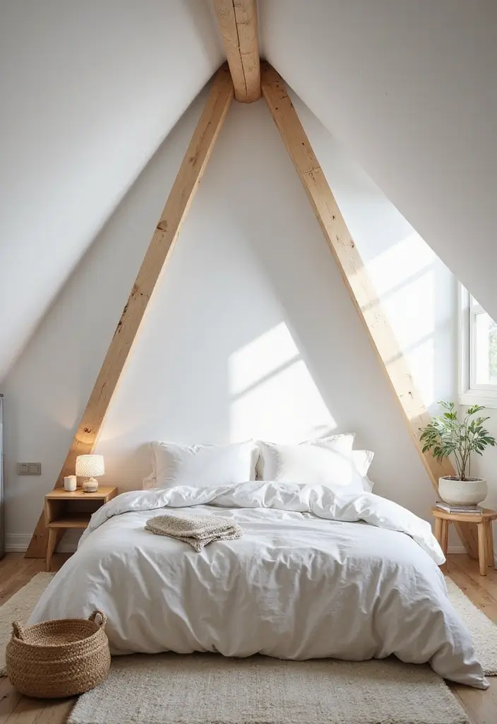25 Attic Loft Bedroom Ideas That Make the Most of Every Angle 6. Scandinavian Simplicity