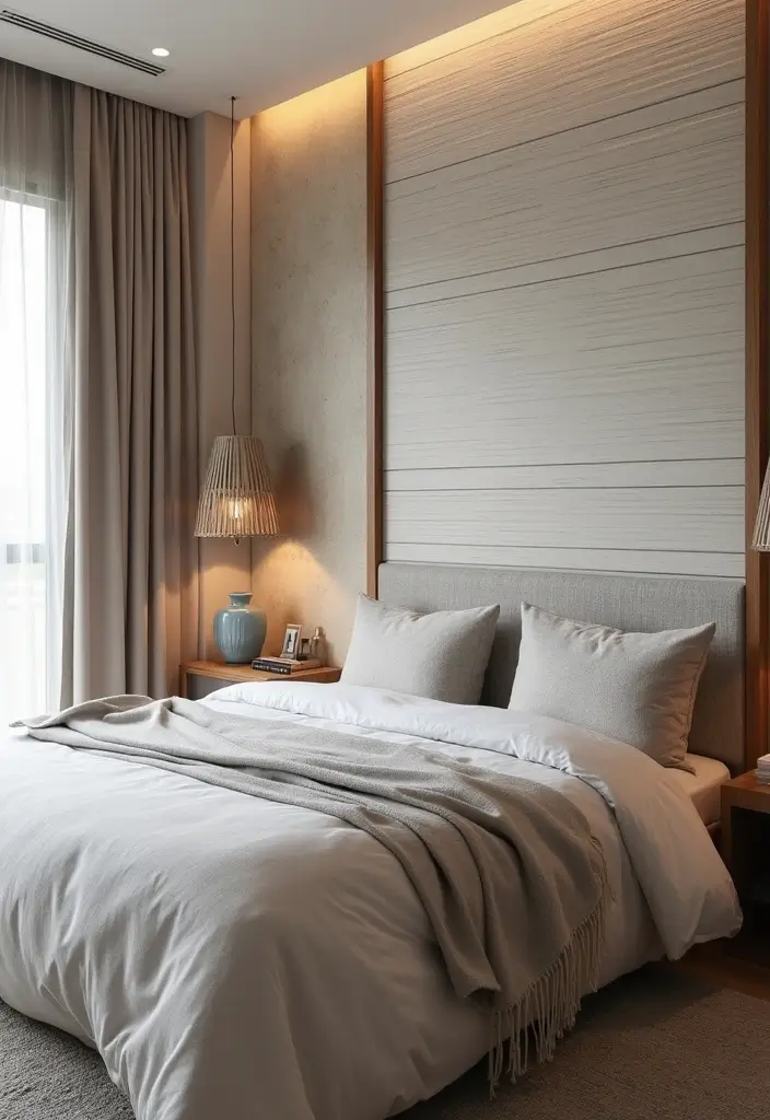 25 Bedroom Ideas Interior Design That Feel Modern Timeless 14. Textured Wall Treatments