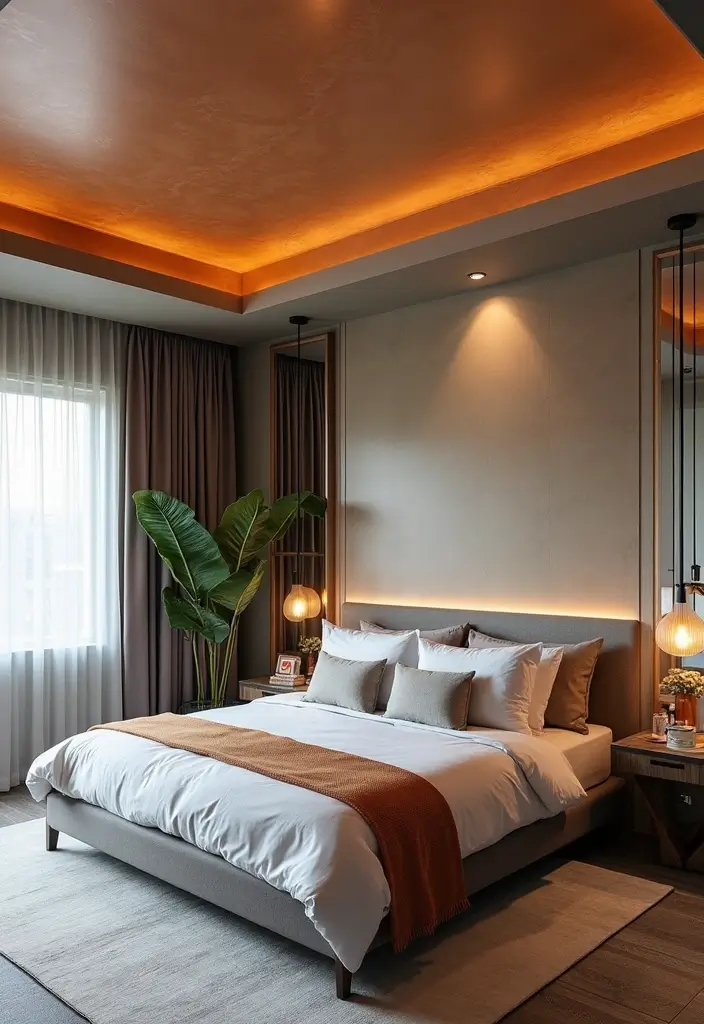 25 Bedroom Ideas Interior Design That Feel Modern Timeless 16. Statement Ceiling Designs