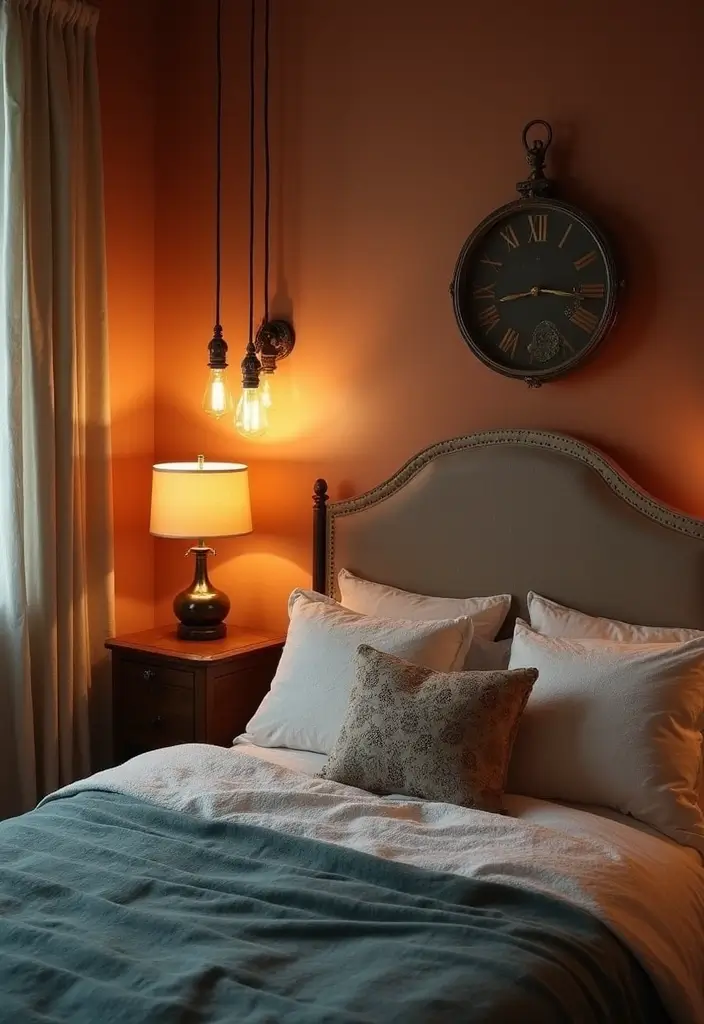 25 Bedroom Ideas Interior Design That Feel Modern Timeless 20. Vintage Inspired Lighting Fixtures