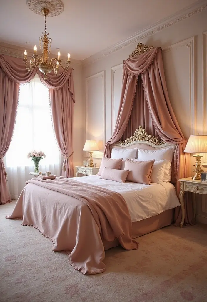 25 Bedroom Ideas for Two Sisters That Feel Like a Fairytale 11. Elegant Princess Room