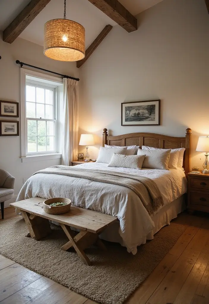 25 Bedroom Ideas for Two Sisters That Feel Like a Fairytale 16. Cute and Cozy Farmhouse
