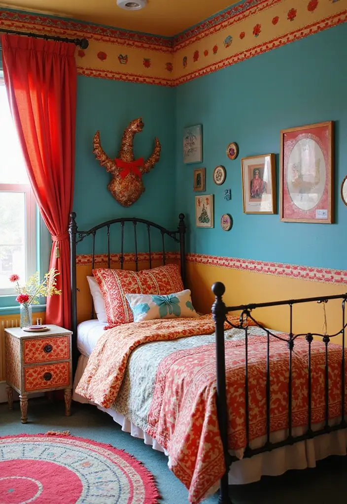 25 Bedroom Ideas for Two Sisters That Feel Like a Fairytale 21. Playful Circus Theme