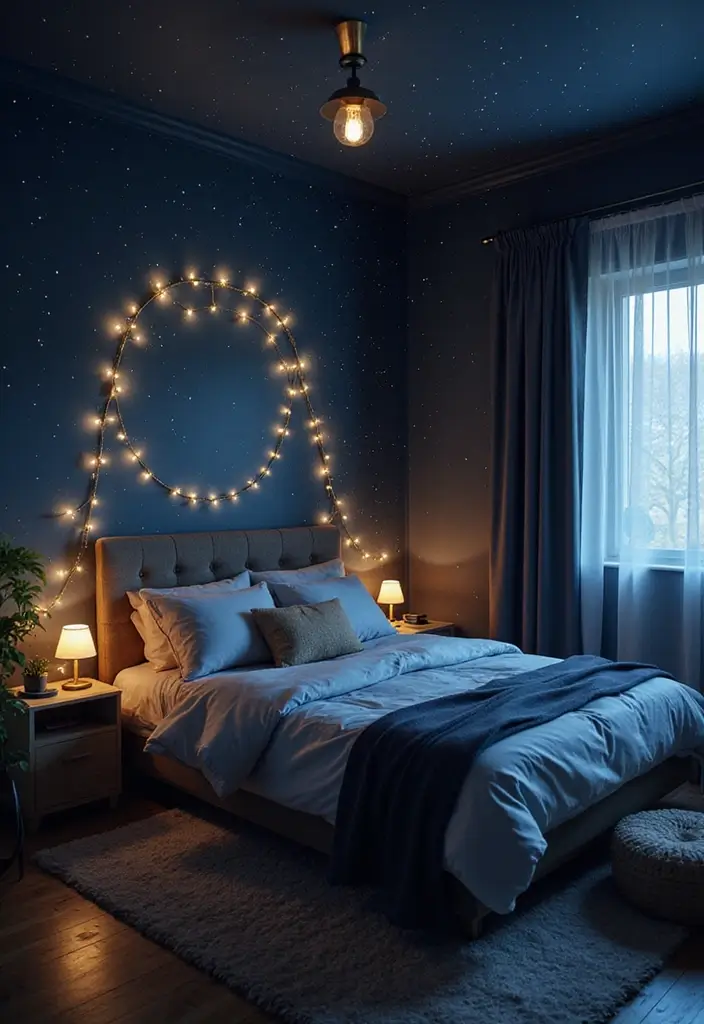 25 Bedroom Ideas for Two Sisters That Feel Like a Fairytale 6. Starry Night Sanctuary