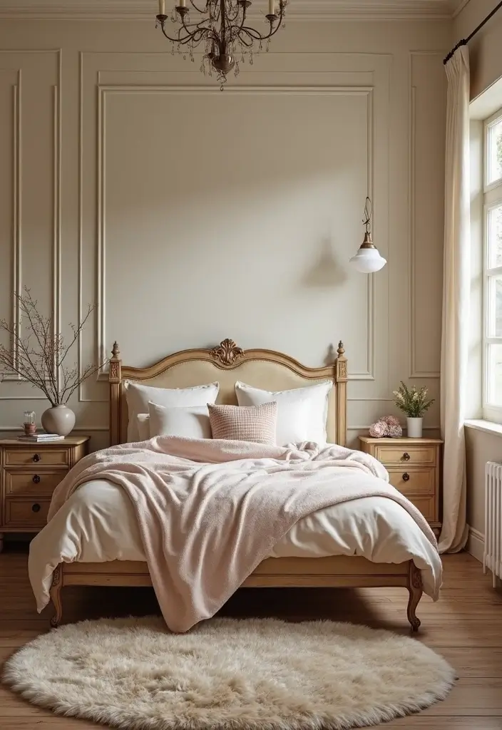 25 Bedroom Ideas for Two Sisters That Feel Like a Fairytale 7. Vintage Glamour