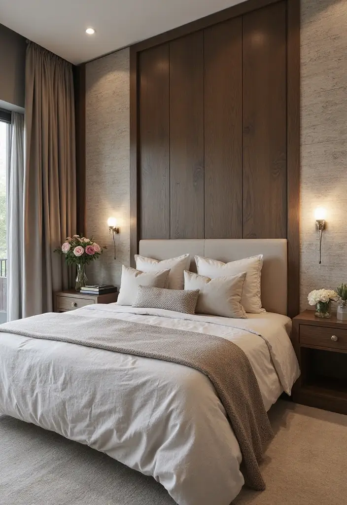 25 Bedroom Ideas for Women in Their 20s That Feel Chic Fresh 15. Textured Wall Panels