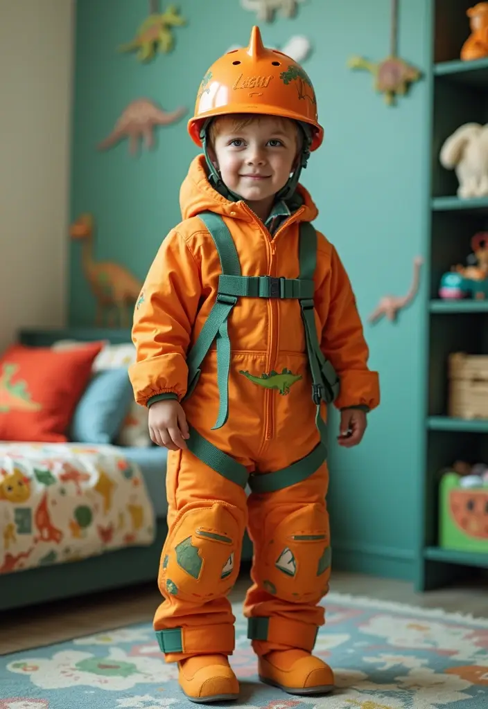 25 Boys Dinosaur Bedroom Ideas for a Roaring Good Time 24. Dino Themed Safety Gear