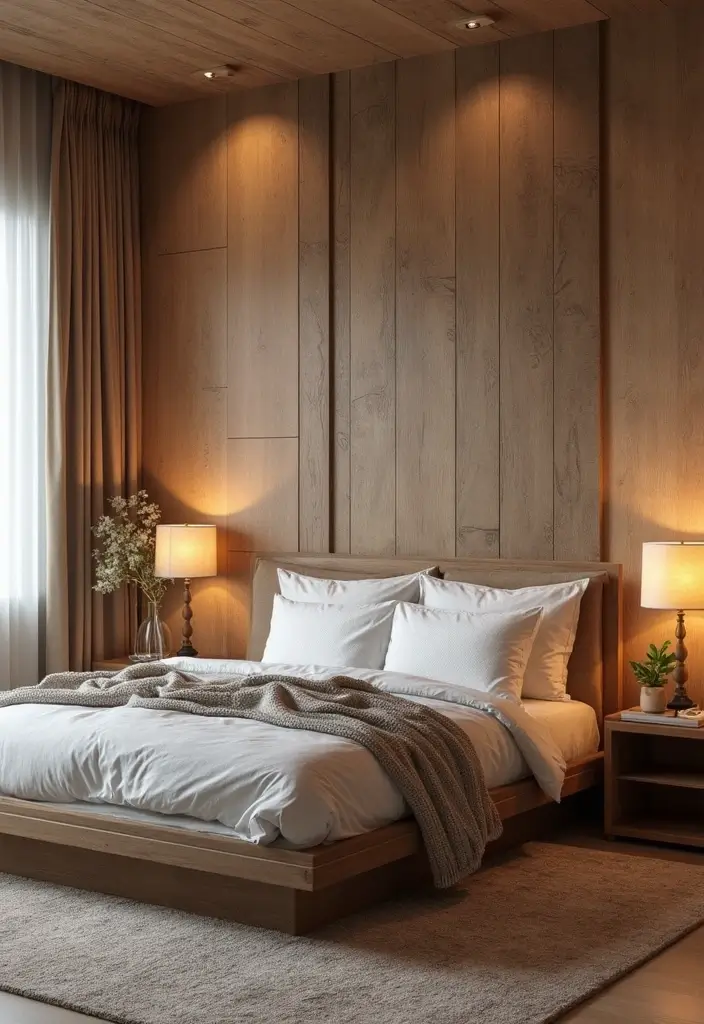 25 Cozy Bedroom Decor Ideas That Make Every Night Special 12. Textured Wall Treatments