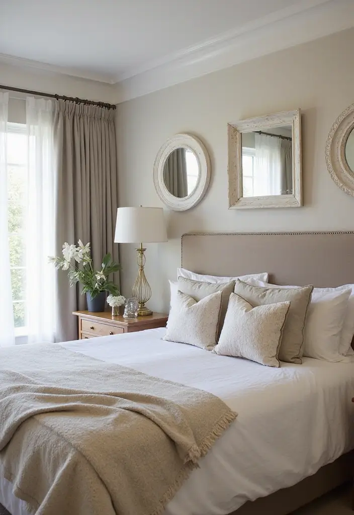 25 Cozy Bedroom Decor Ideas That Make Every Night Special 16. Decorative Mirrors