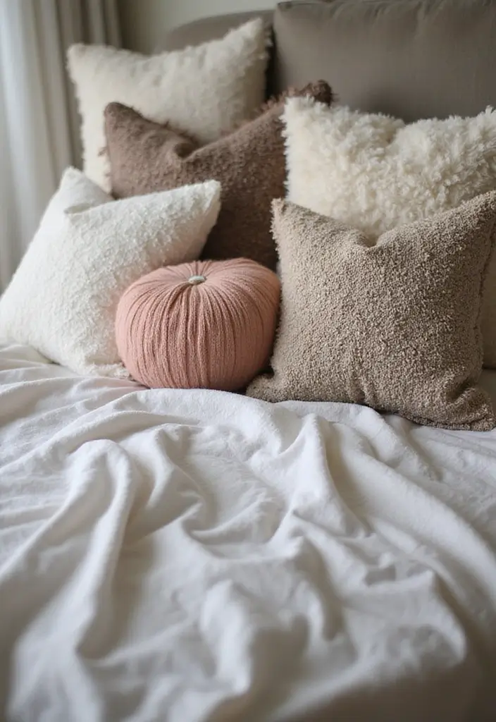 25 Cozy Bedroom Decor Ideas That Make Every Night Special 24. Cozy Throw Pillows