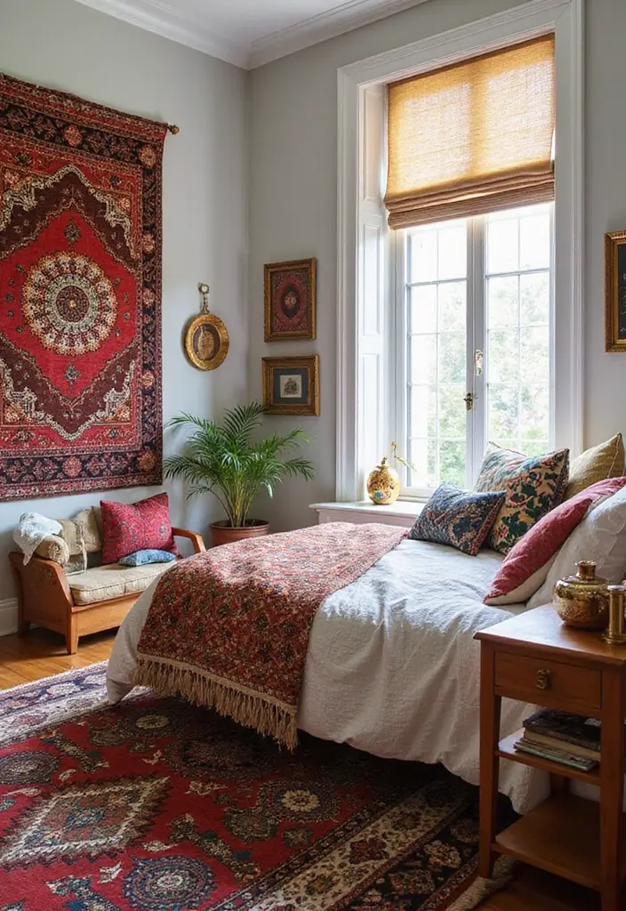 25 Cozy Bedroom Decor Ideas That Make Every Night Special 6. Ethnic Prints and Patterns