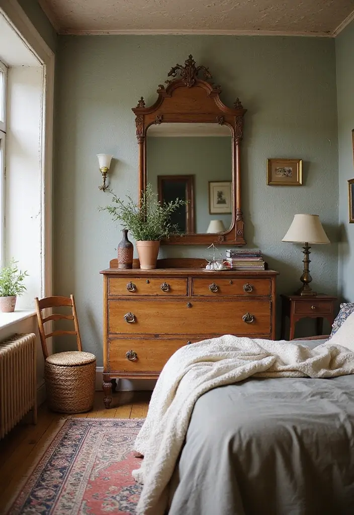 25 Cozy Bedroom Decor Ideas That Make Every Night Special 8. Vintage Accents