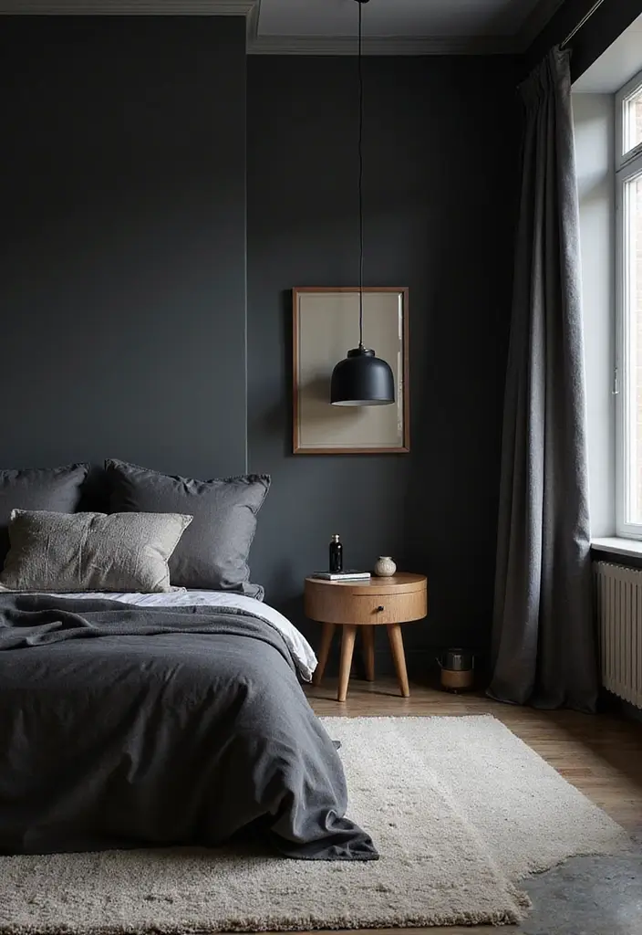 25 Dark Moody Bedroom Ideas That Create a Relaxing Escape 12. Dark Paint Finishes