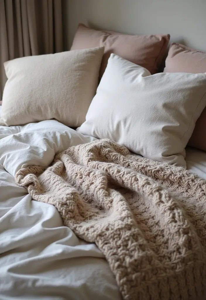 25 Dark Moody Bedroom Ideas That Create a Relaxing Escape 5. Layered Textiles for Comfort