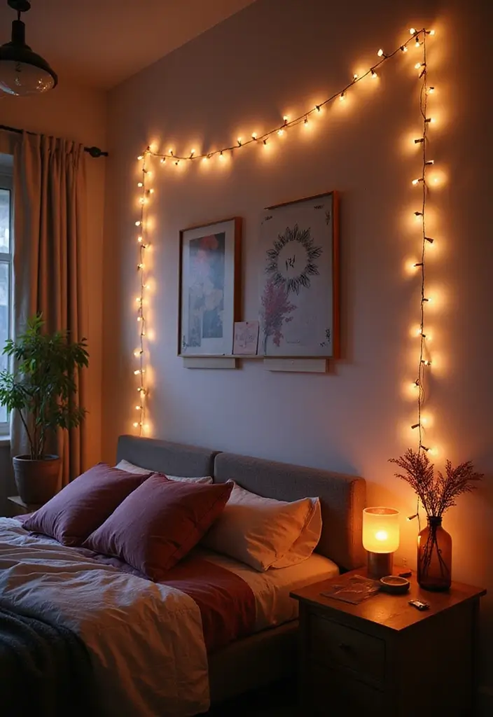 25 Fairy Lights Bedroom Ideas That Feel Dreamy and Magical 20. Seasonal Fairy Light Themes