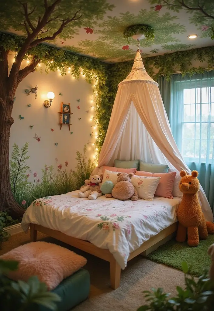 25 Girls Bedroom Ideas for 6 Year Olds That Are Sweet Playful 1. Enchanted Forest Retreat
