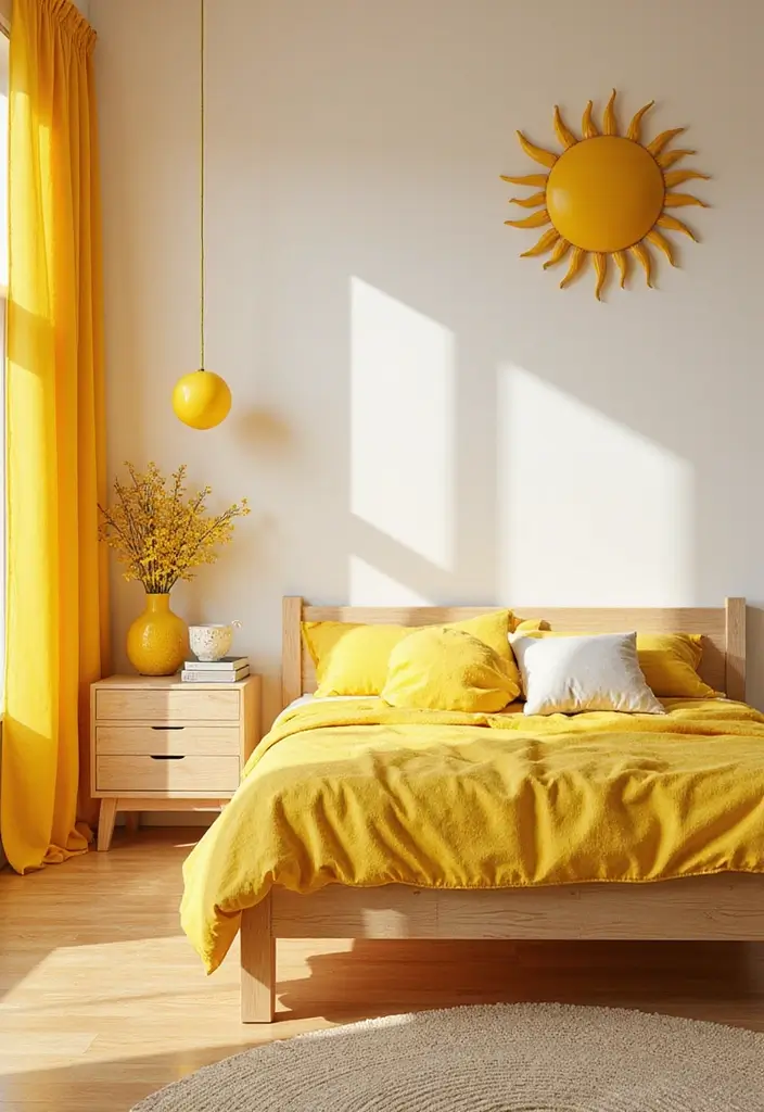 25 Girls Bedroom Ideas for 6 Year Olds That Are Sweet Playful 17. Bright and Cheerful Sunshine