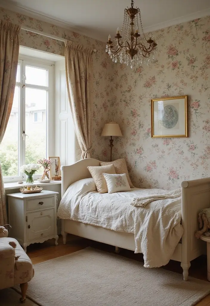 25 Girls Bedroom Ideas for 6 Year Olds That Are Sweet Playful 7. Vintage Floral Charm