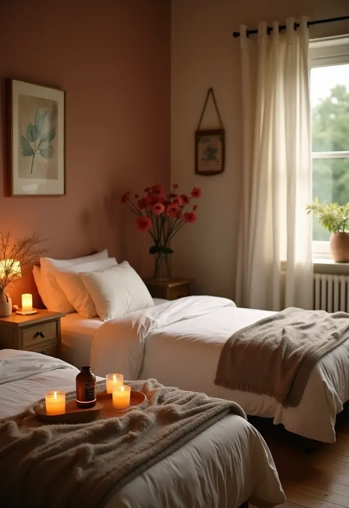 25 Guest Bedroom Ideas Twin Beds That Feel Balanced Cute 25. Create a Warm Welcome with Fragrance