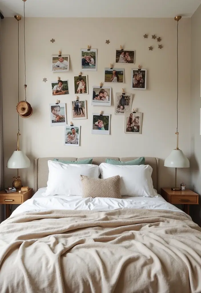 25 Photo Wall Ideas Bedroom Aesthetic That Feel Modern Warm 23. Personalized Storyboard Wall