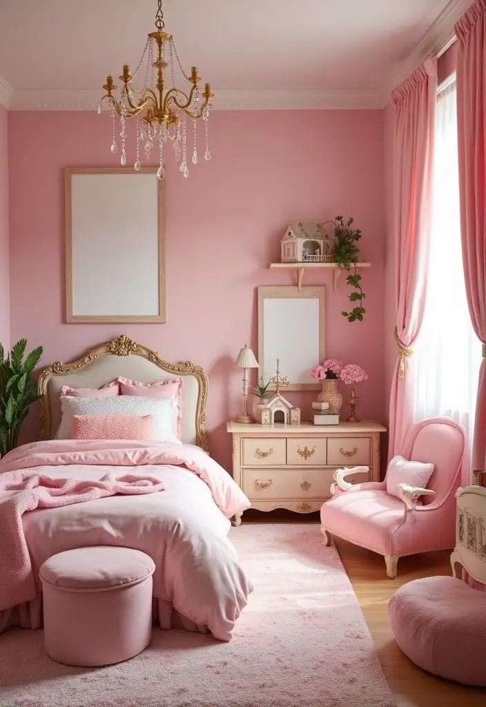 25 Princess Bedroom Ideas for Kids That Feel Straight Out of a Castle 19. Fairy Tale Furniture Arrangements
