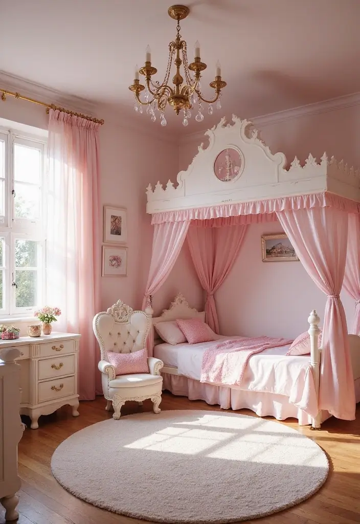 25 Princess Bedroom Ideas for Kids That Feel Straight Out of a Castle 4. Whimsical Furniture