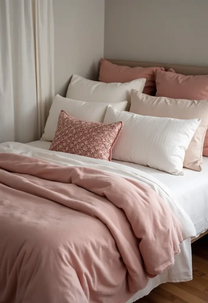 25 Rose Gold Bedroom Ideas That Feel Glamorous Feminine 4. Soft Rose Gold Bedding