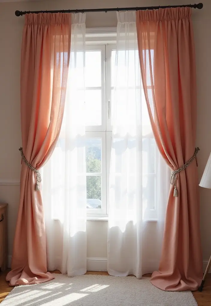 25 Rose Gold Bedroom Ideas That Feel Glamorous Feminine 6. Romantic Rose Gold Curtains