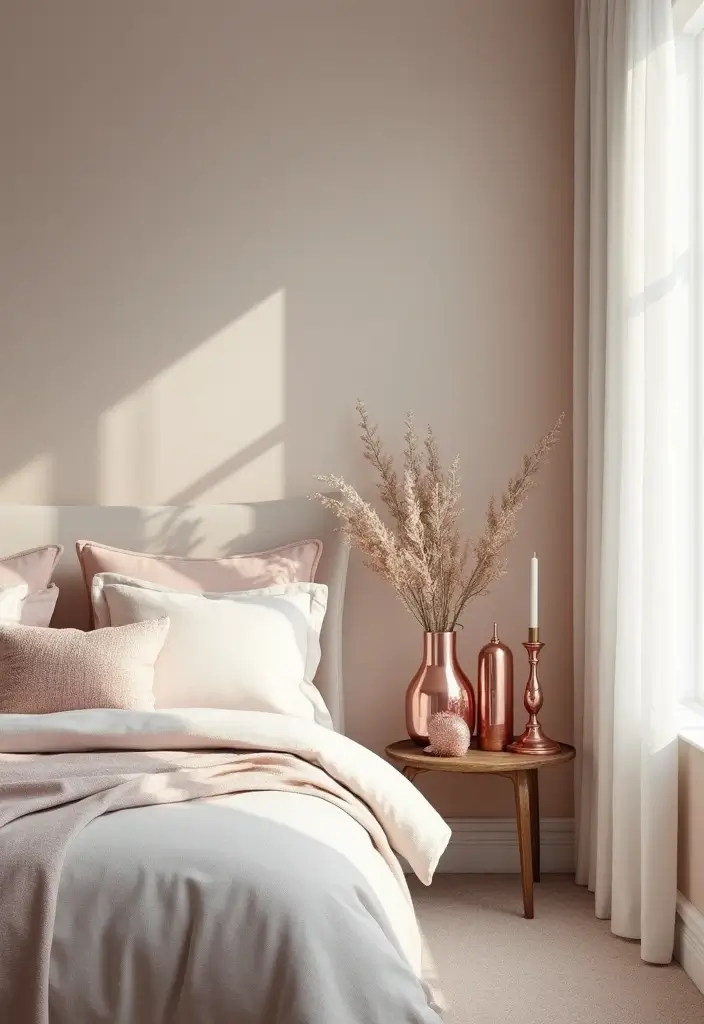 25 Rose Gold Bedroom Ideas That Feel Glamorous Feminine 8. Stylish Rose Gold Accessories